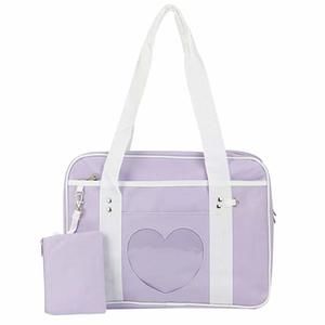 Ita Bag Heart Shape Window Japanese Handbag Large Jk Bag Duffle Purse Anime V :